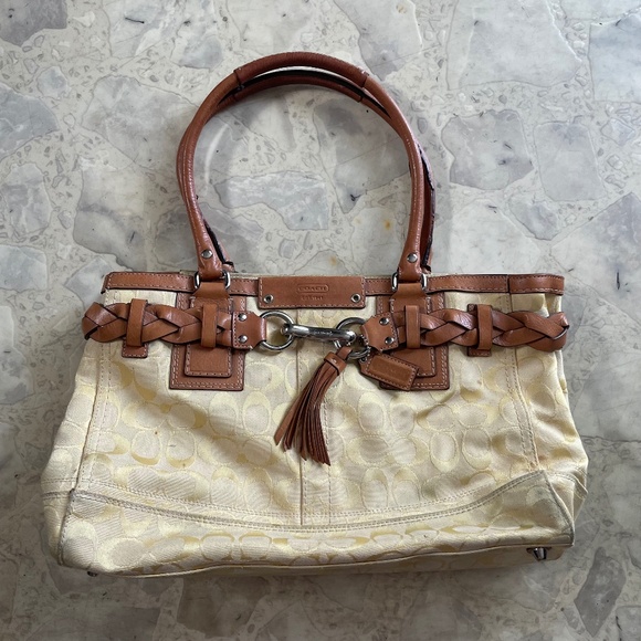Y2K Vintage Coach Hampton Carryall Satchel - Picture 1 of 14
